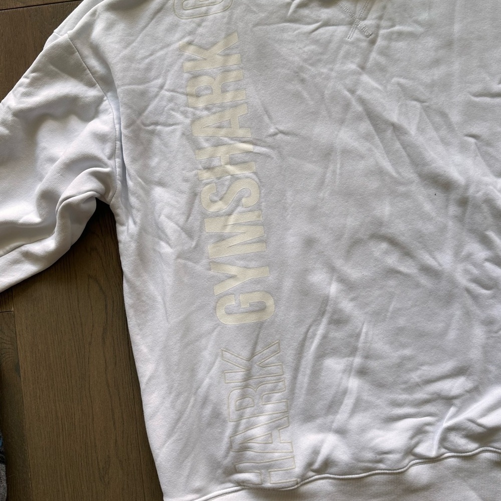 Gymshark white unisex oversized sweatshirt - Picture 6 of 7